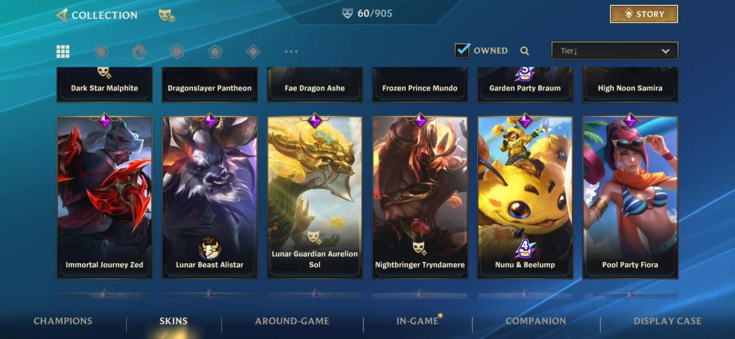 Conta Mestre com 60 Skins !