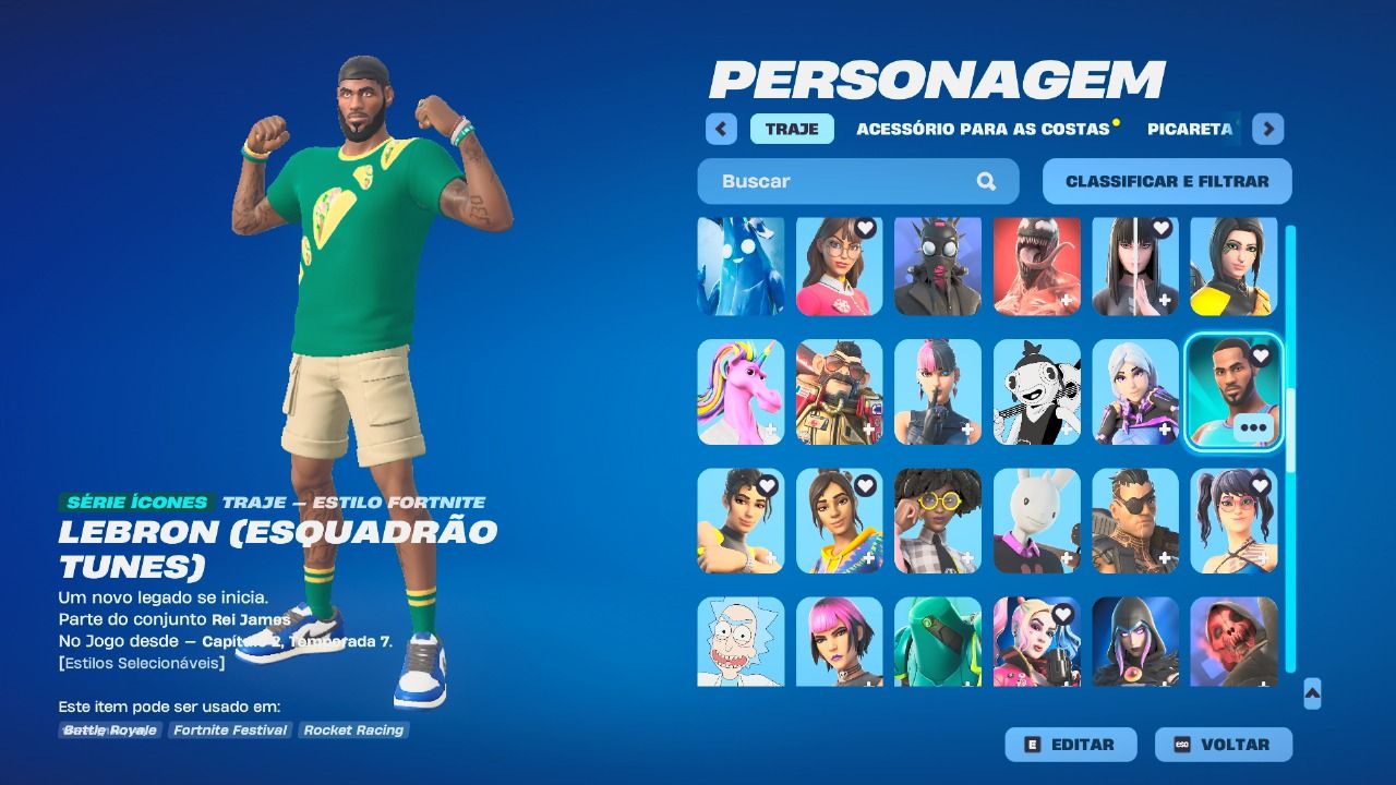 Conta Fortnite, com skins tryhards e itens evento travis + itens rocket league