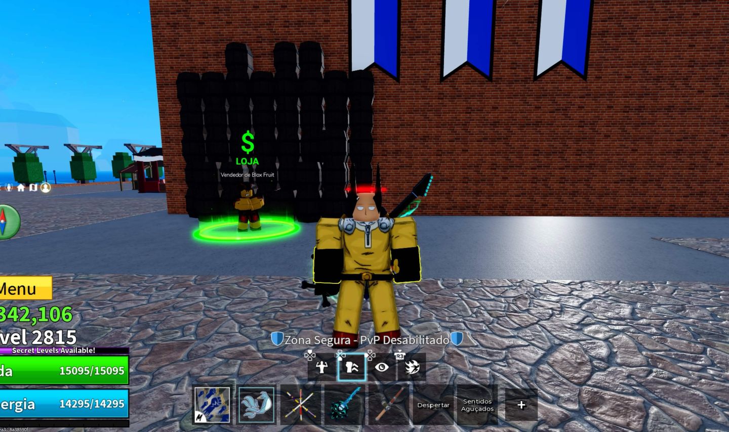 CONTA DE BLOX FRUITS COM 4 V4 - SANGUINE - ICE PERM E MUITO MAIS!!
