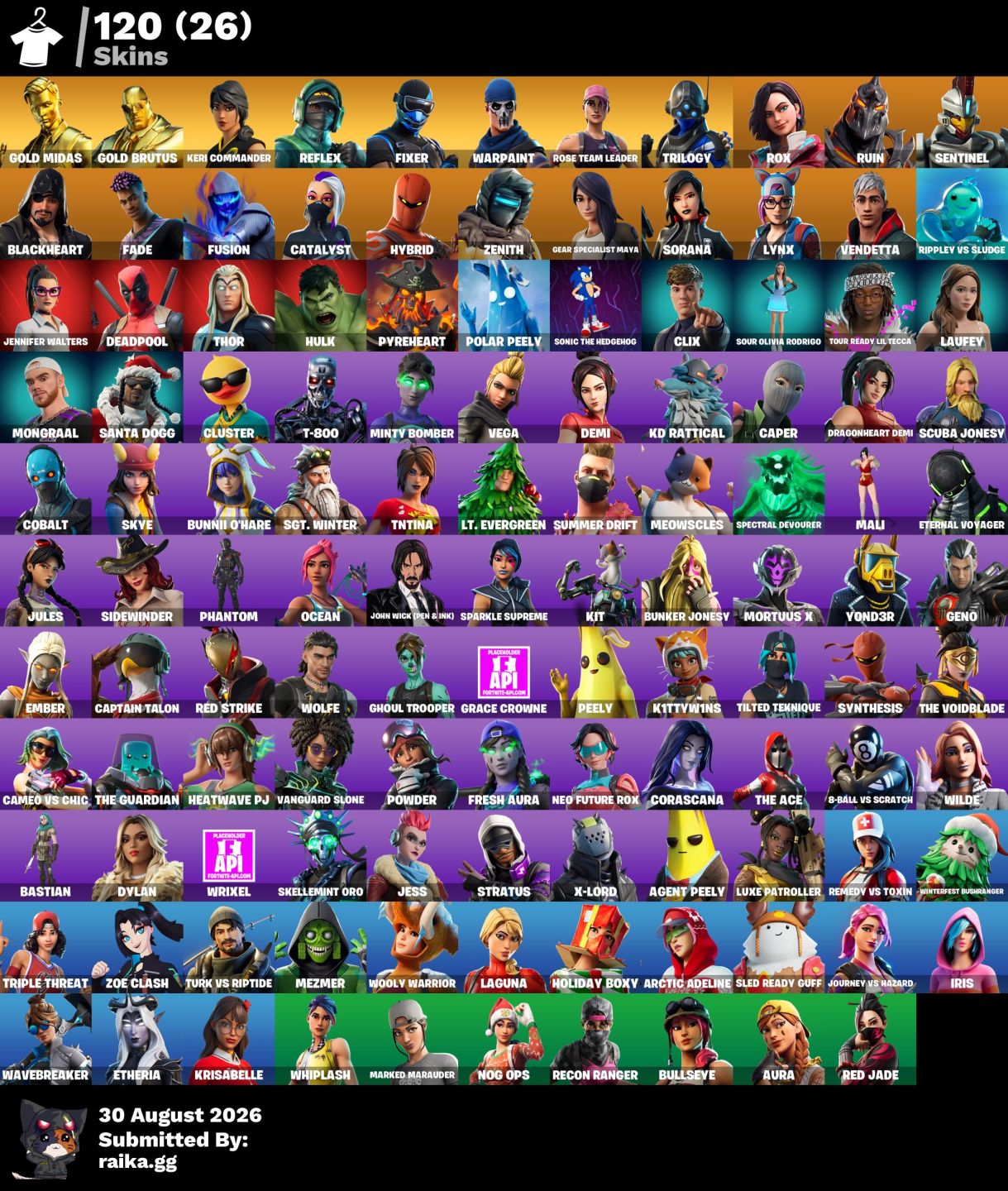 Conta Fortnite rara e completa | 120 skins | Fundadores STW | Reflex, Fixer