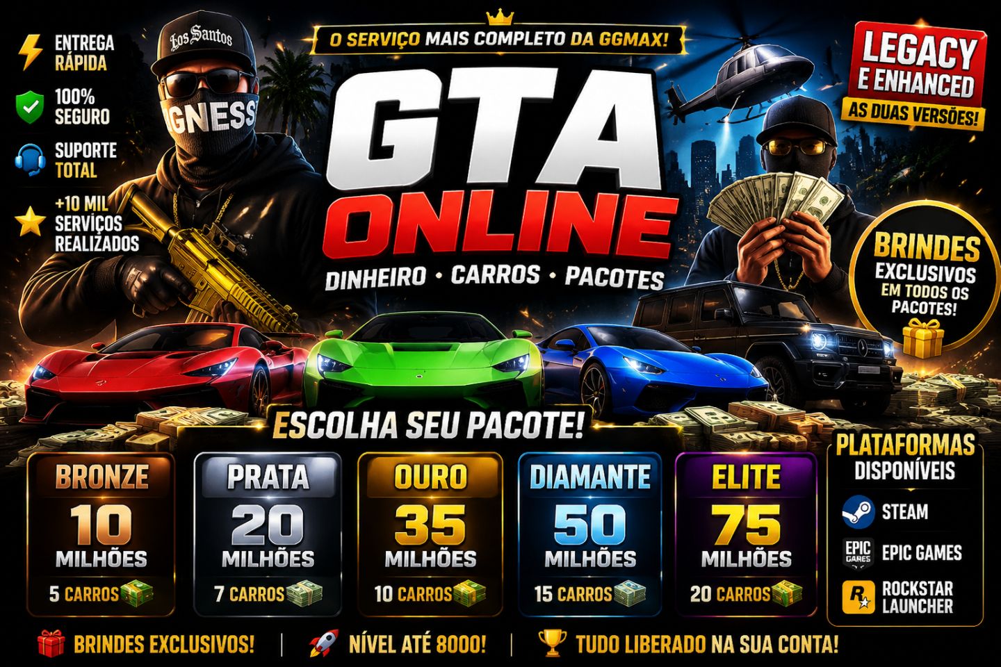 GTA Online | Dinheiro, Carros e Pacotes