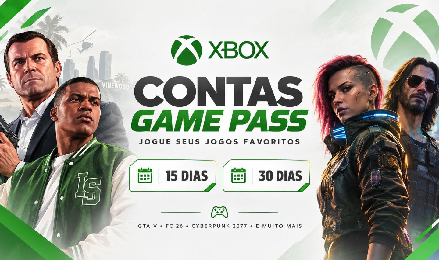 [SUPORTE 24HRS]CONTAS GAMEPASS DE 15 E 30 DIAS