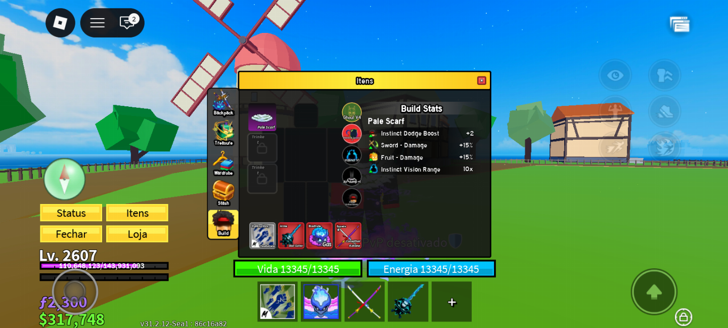 Conta Conta Blox Fruits COM MUITOS ITENS E PASSES