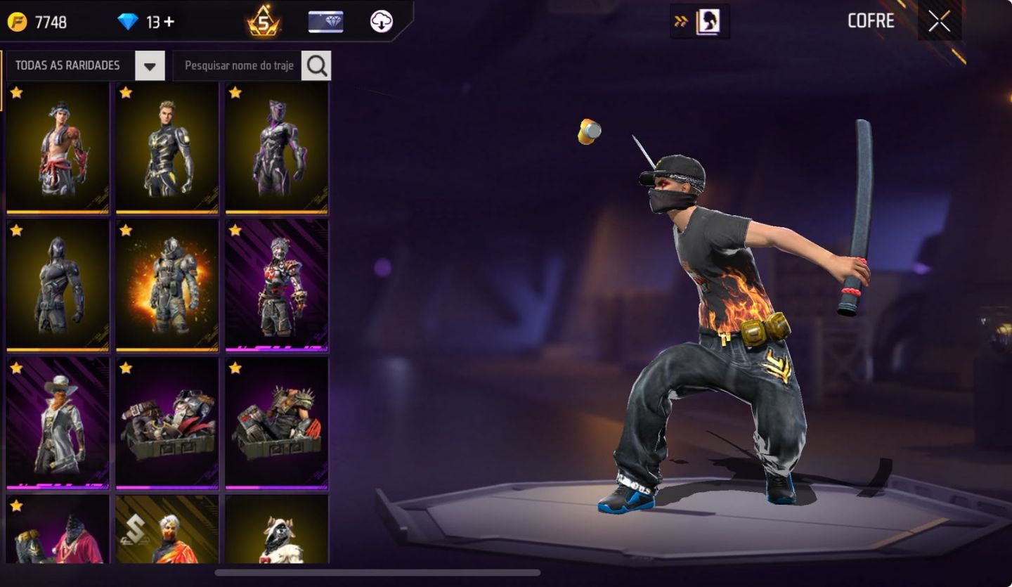CONTA FREE FIRE SEGUNDO PASSE FULL MESTRE RARO