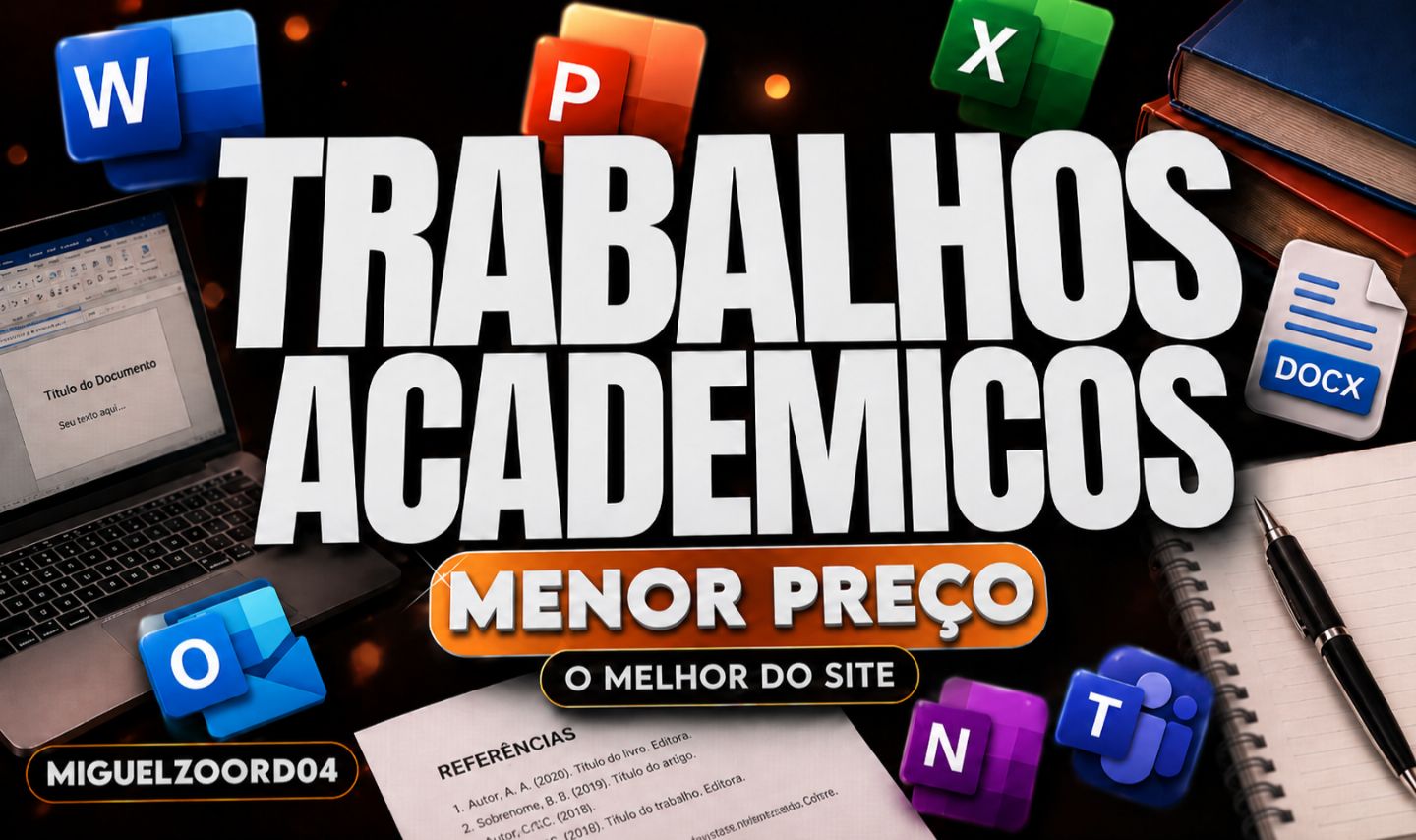 [ 90% DE DESCONTO ] FAÇO SEUS TRABALHOS/TAREFAS/PROJETOS ESCOLARES