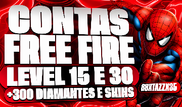 [PROMOÇÃO] CONTAS DE FREE FIRE LVL 15|25|30 + SKIN CAVEIRA + 300 DIMA + UMP ATT