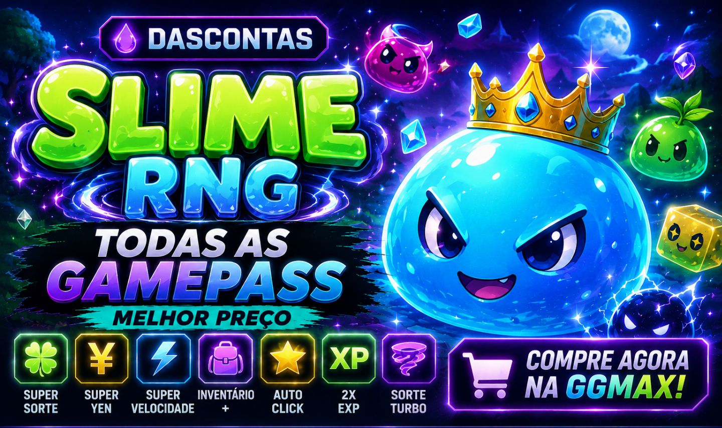 SLIME RNG - ROBLOX - TODAS AS GAMEPASS - 50% OFF