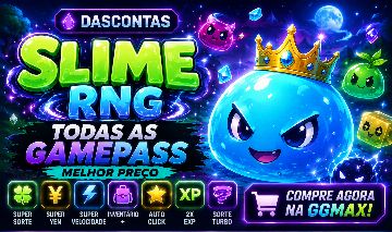 SLIME RNG - ROBLOX - TODAS AS GAMEPASS - 50% OFF