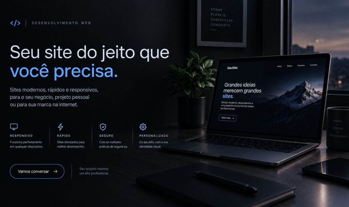 Criação de Sites Profissionais | Landing Pages e Sites Responsivos