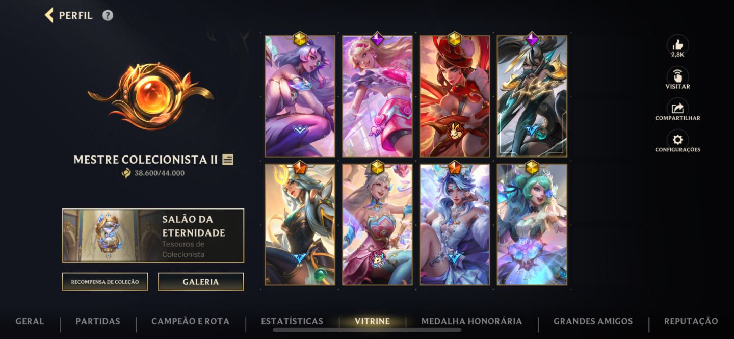 CONTA WILD RIFT COM PRESTIGIO E CROMAS