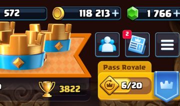 Conta de Clash Royale com 3800 troféu arena 12 com 1700 gemas, pra iniciantes