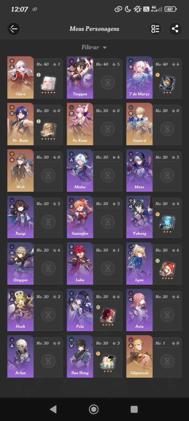 Conta Genshin Impact + ZZZ + Honkai (Flins com assinatura, bonecos meta, etc)