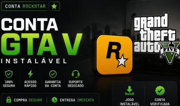 ROCKSTAR | CONTA GTA V INSTALÁVEL | CONTAS LICENCIADAS, ACESSO RÁPIDO E SEGURO