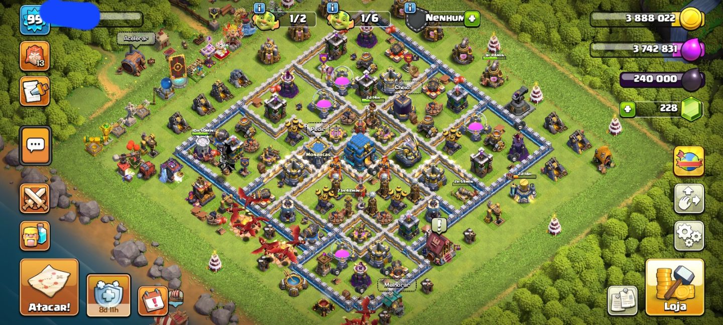 Contas de clash of clans cv12 a cv11