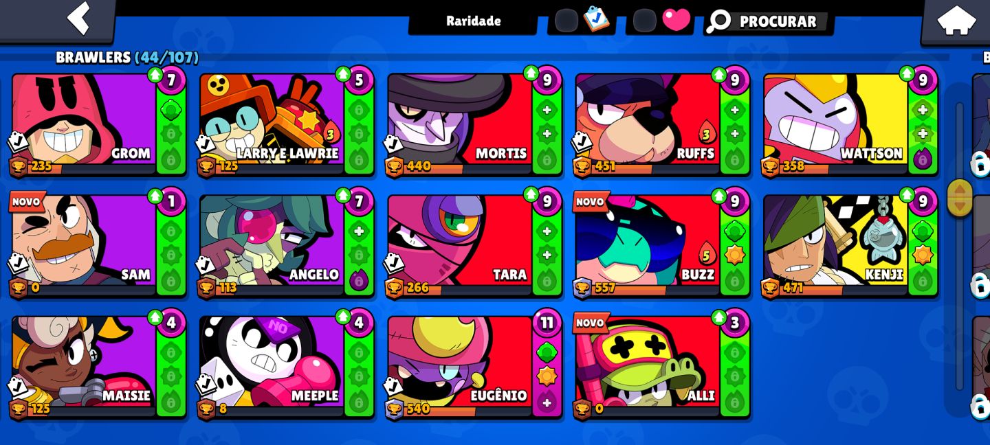 CONTA BRAWL STARS COM SHELLY ESTELAR+CLASH ROYALE