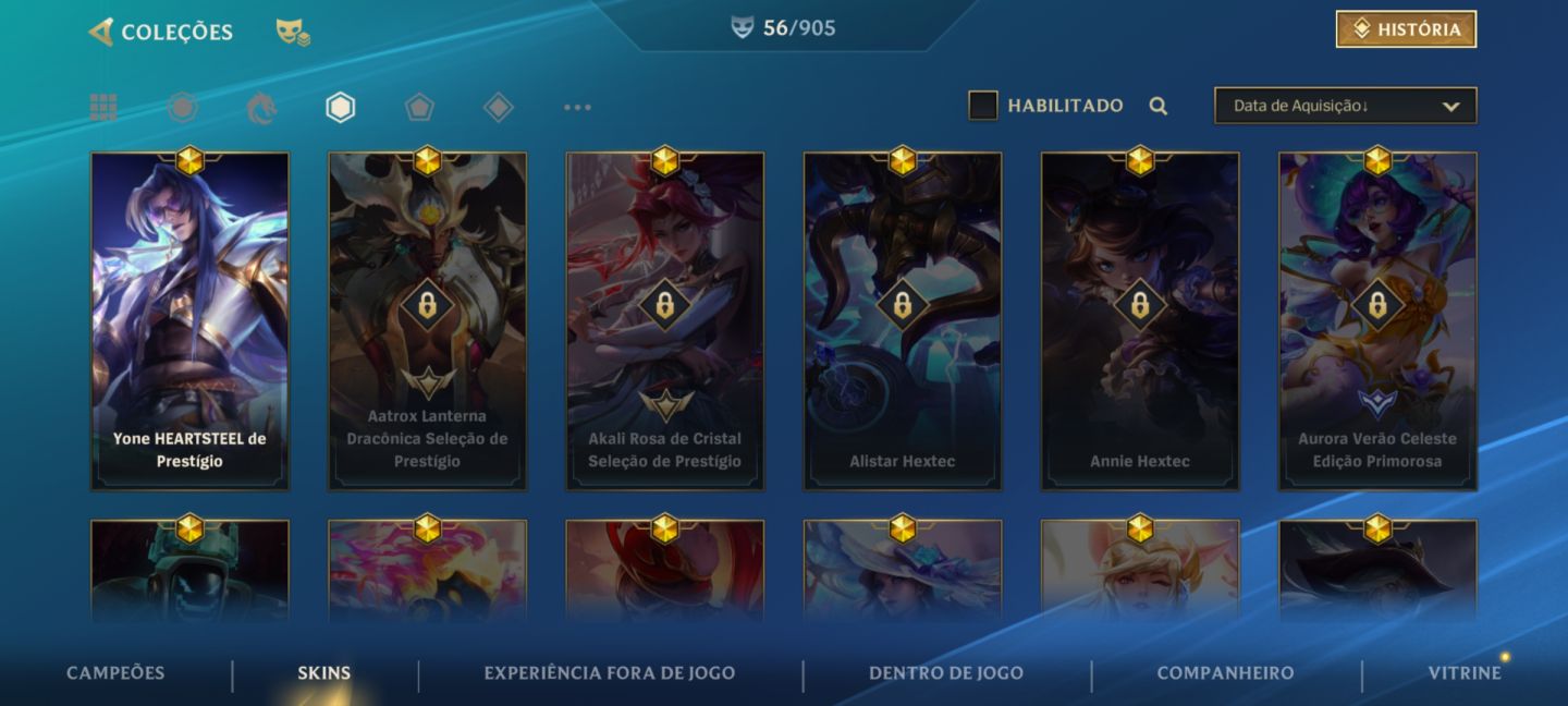 Conta Wild Rift 56 Skins Yone HEARTSTEEL de Prestígio