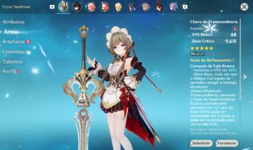 Conta AR 55 com Sandrone C1 + Bis, Yae Miko e Wriostheley