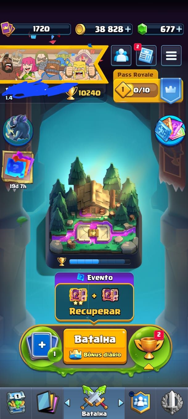 Conta de clash antiga e upada