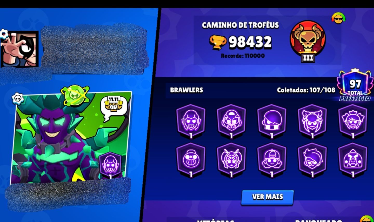 CONTA DESDE 2018 COM 8 ANOS DE JOGO, 39 BRAWL PASS E 3 PRO PASS, 50% DESCONTO!!!