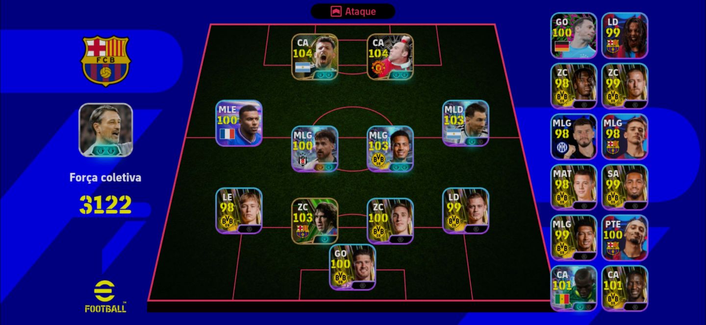 CONTA EFOOTBALL EFOOTBALL COM PACK DO BORUSSIA DORTMUND | AGUERO | PUYOL