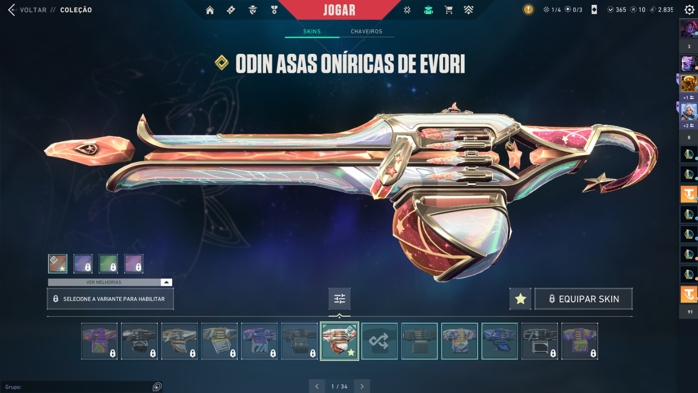 Conta valorant com leque flamejante, arcane, retribuição e ursinhos carinhosos.