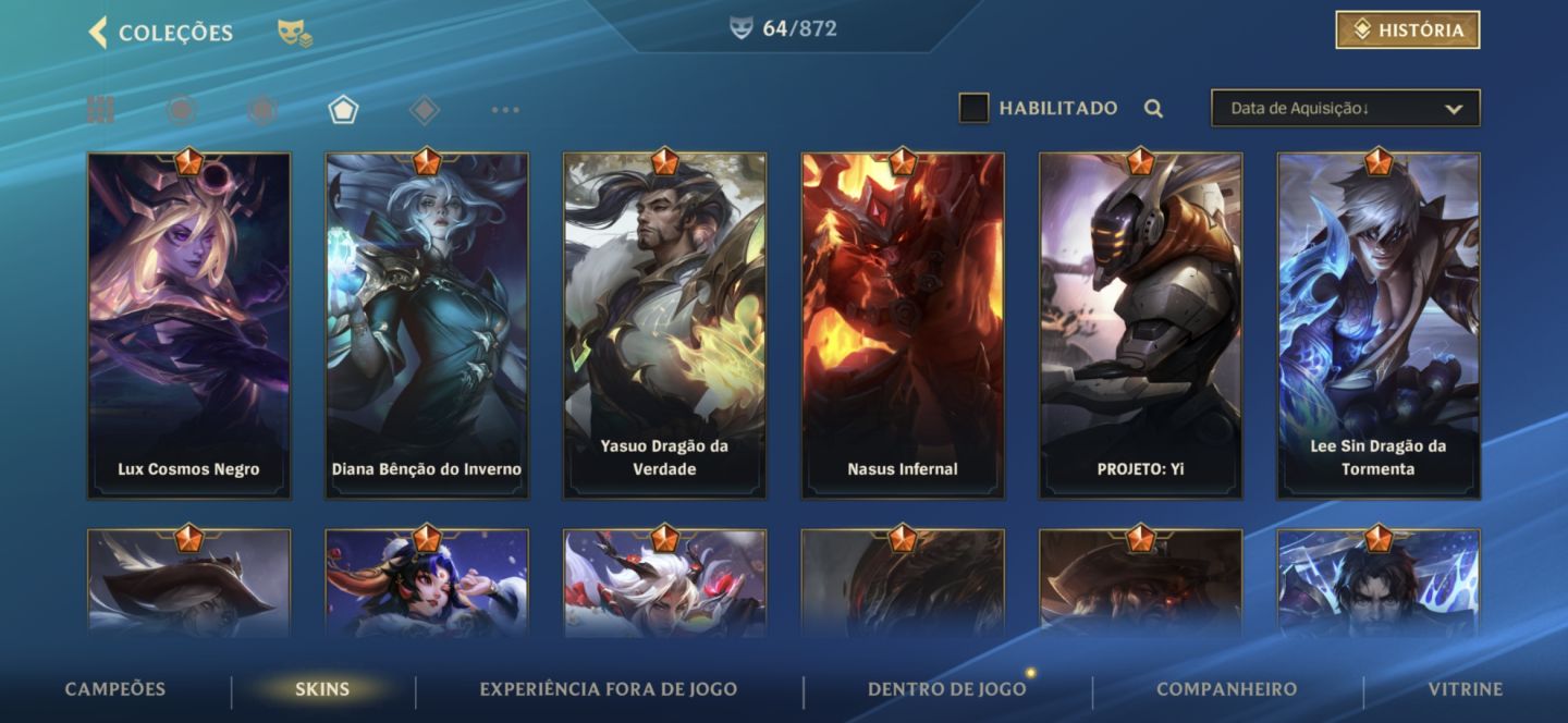 Conta Wild Rfit top/skins Limitadas