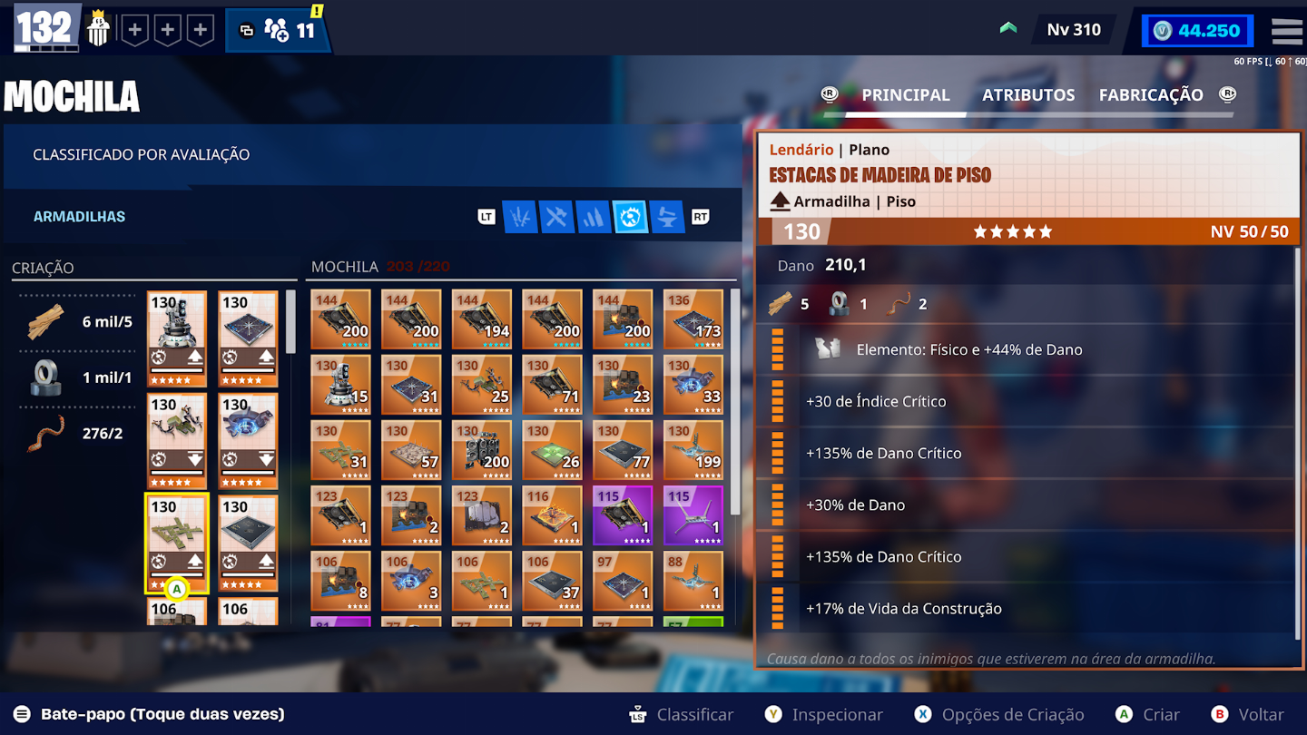 Conta de Fortnite rara com cavaleiro negro, salve o mundo e 44.250 vbucks