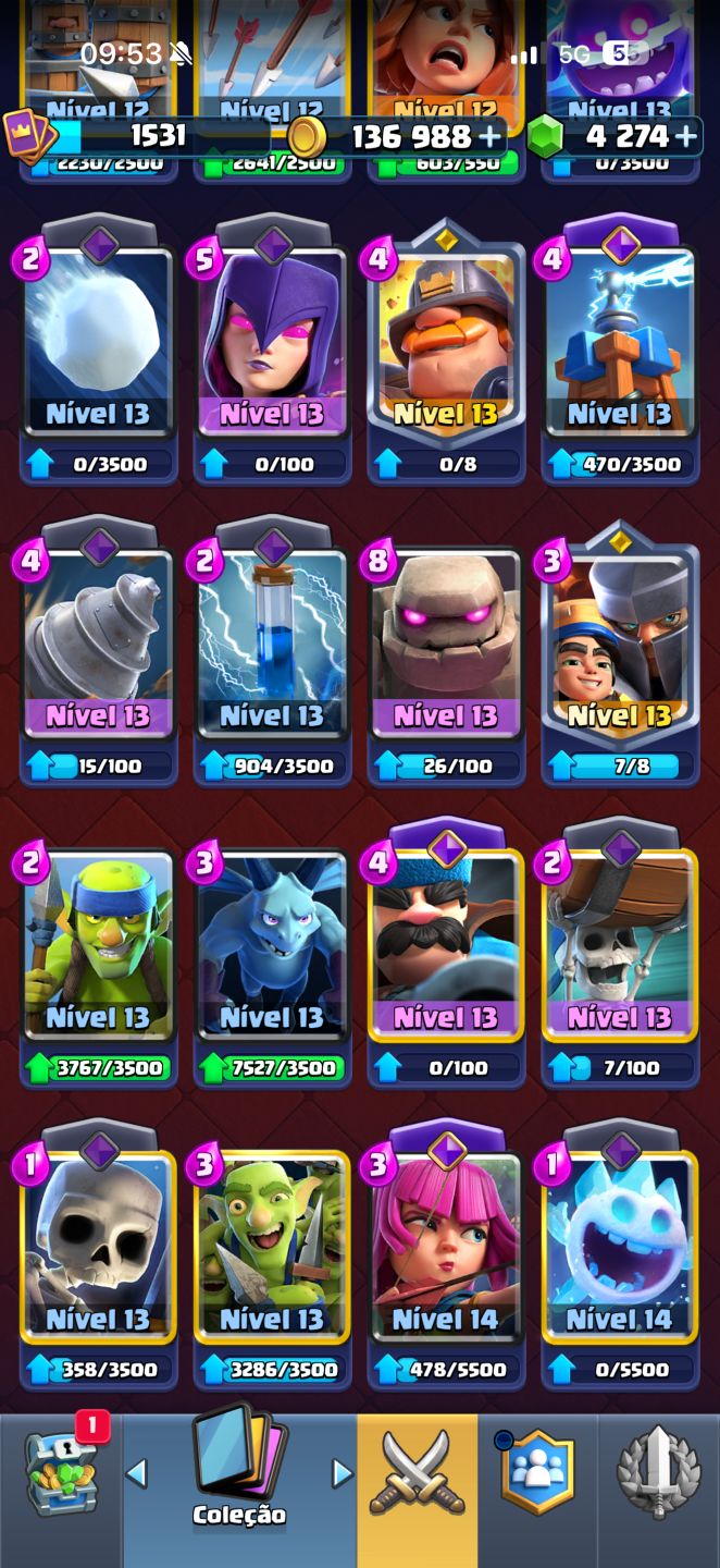 CONTA DE CLASH ROYALE