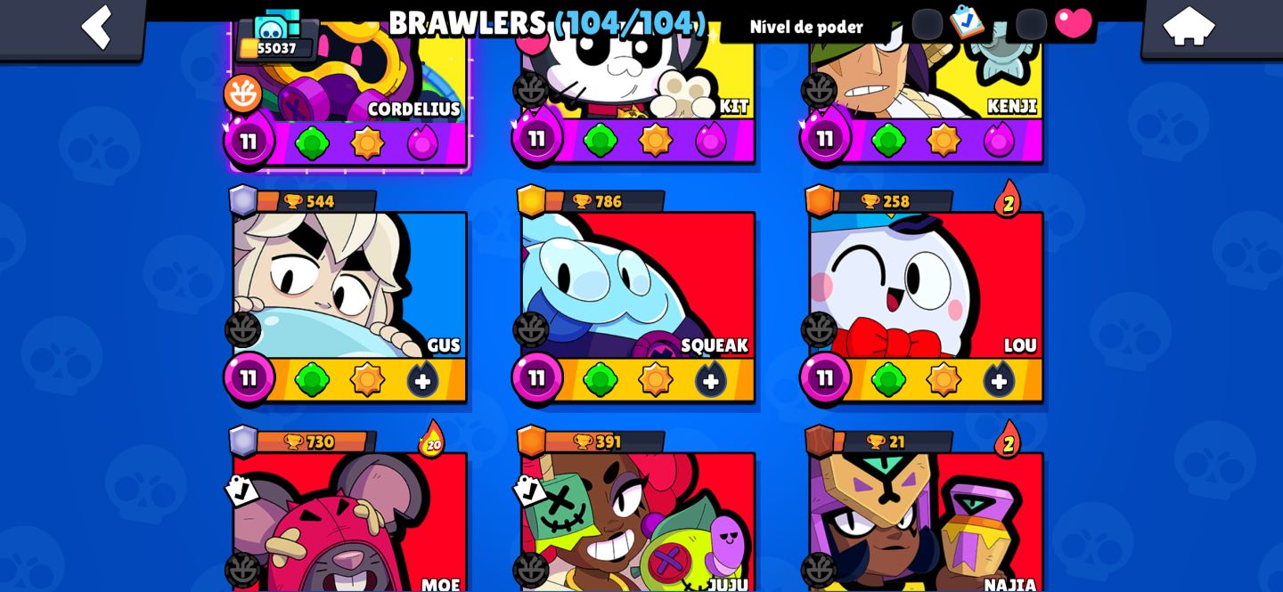 Essa conta muito boa de brawl stars conta full