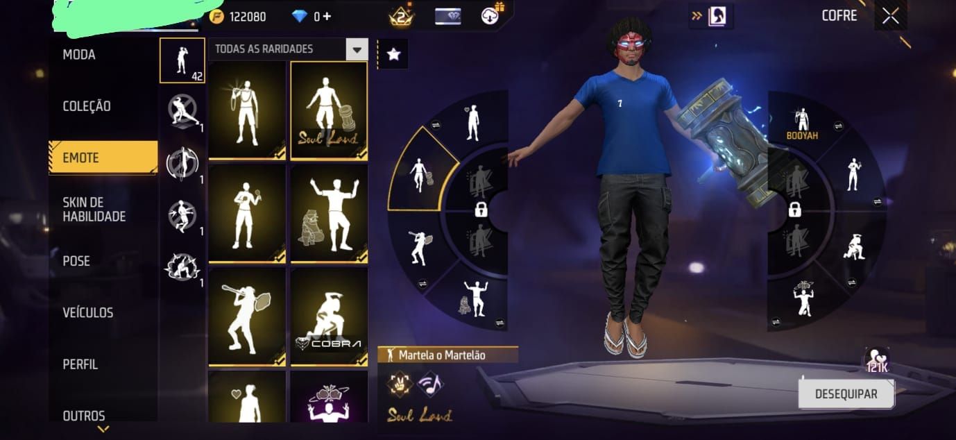 Conta de free fire focada em ap com ump roxa e prime 3