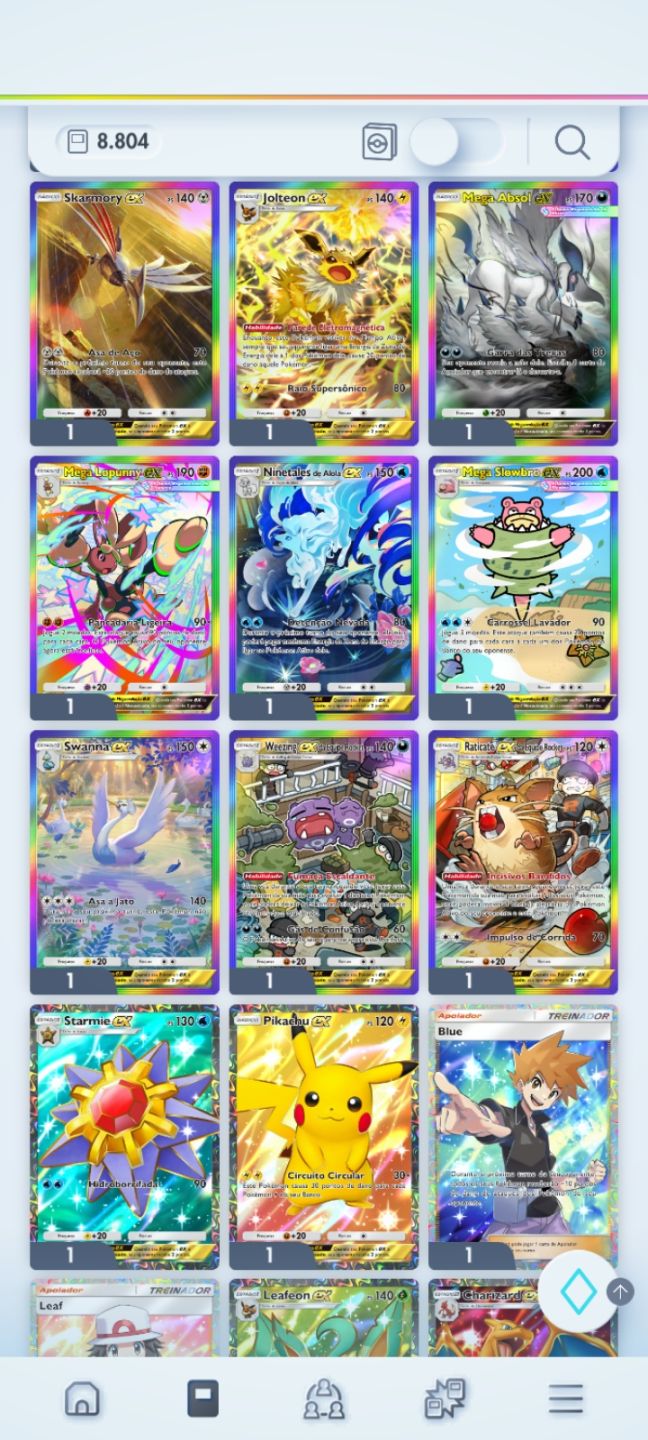 Conta nível 57 | +8 mil cartas | 4 cartas gold | 14 cartas imersivas