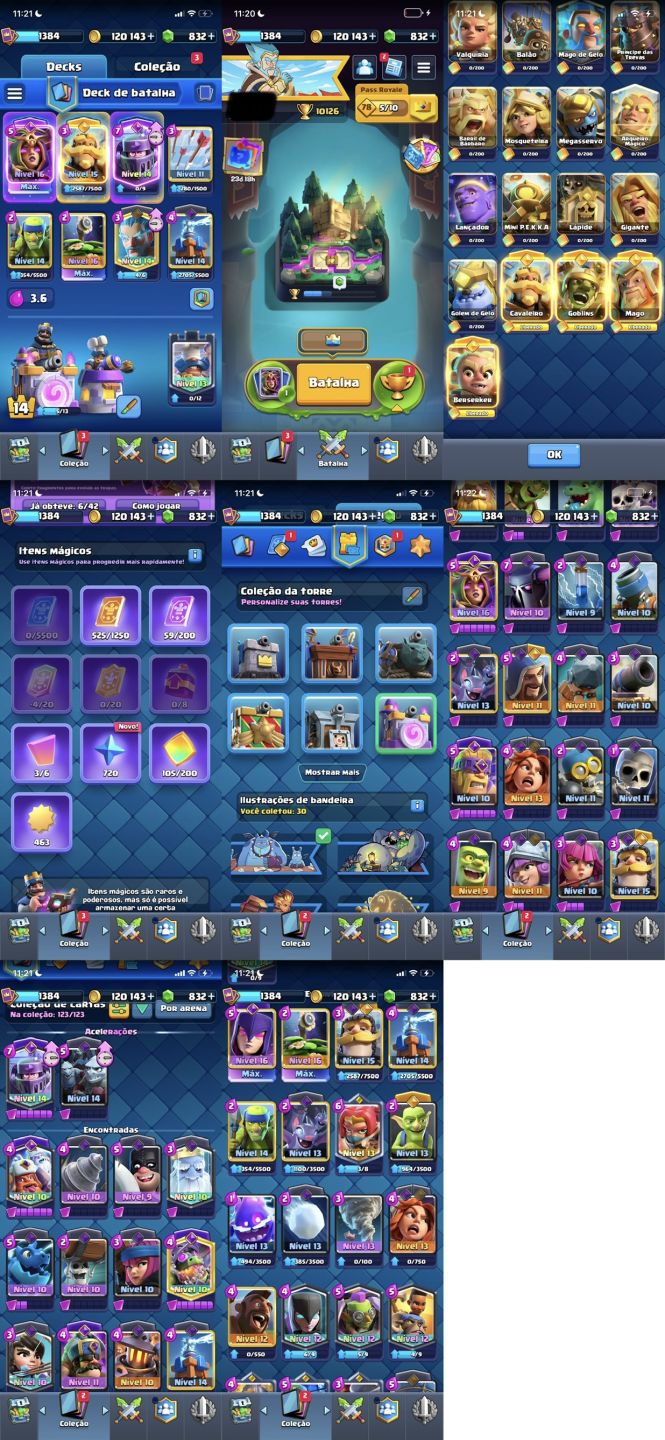 CONTA CLASH ROYALE 10K TROFÉUS