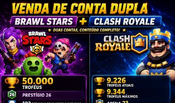 Brawl Stars 50K + Clash Royale Completo | 294 Skins | Aceito Propostas