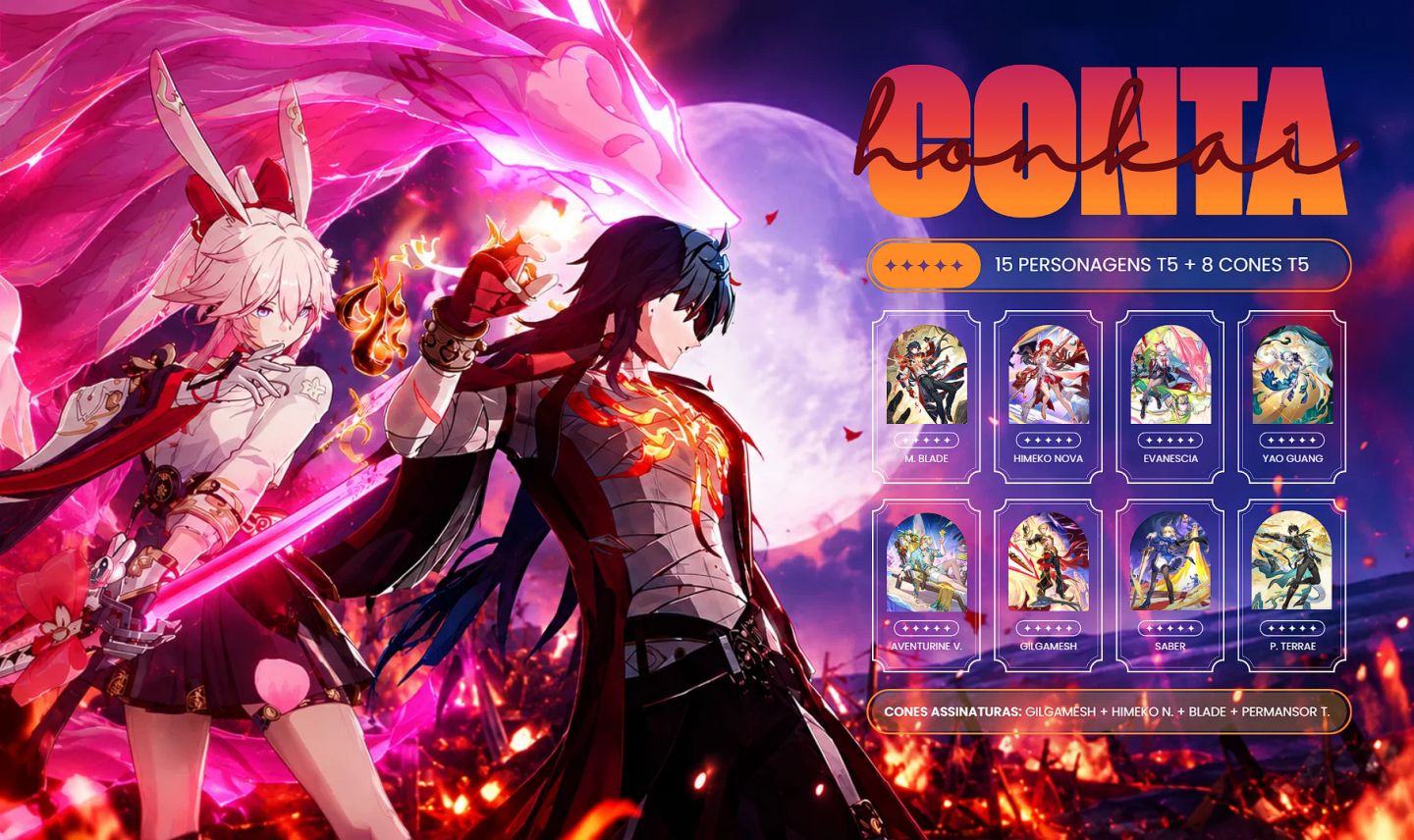 CONTA HSR AR 67 MIDGAME - Himeko N. + CONE | M. Blade + CONE | + T5 & CONES