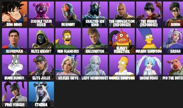32 Skins | Goku, Marshmello, Billie Eilish e Superman