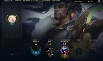 CONTA LOL PLATINA IV | YASUO DRAGÃO DA VERDADE E T1 PYKE | ÍCONE INSANO | 16W 5L