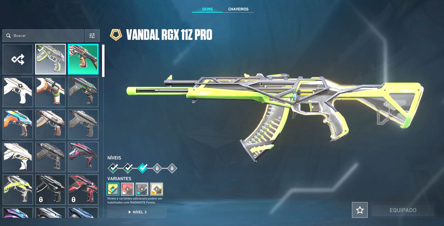 Conta valorant com skin de faca vandal e phantom