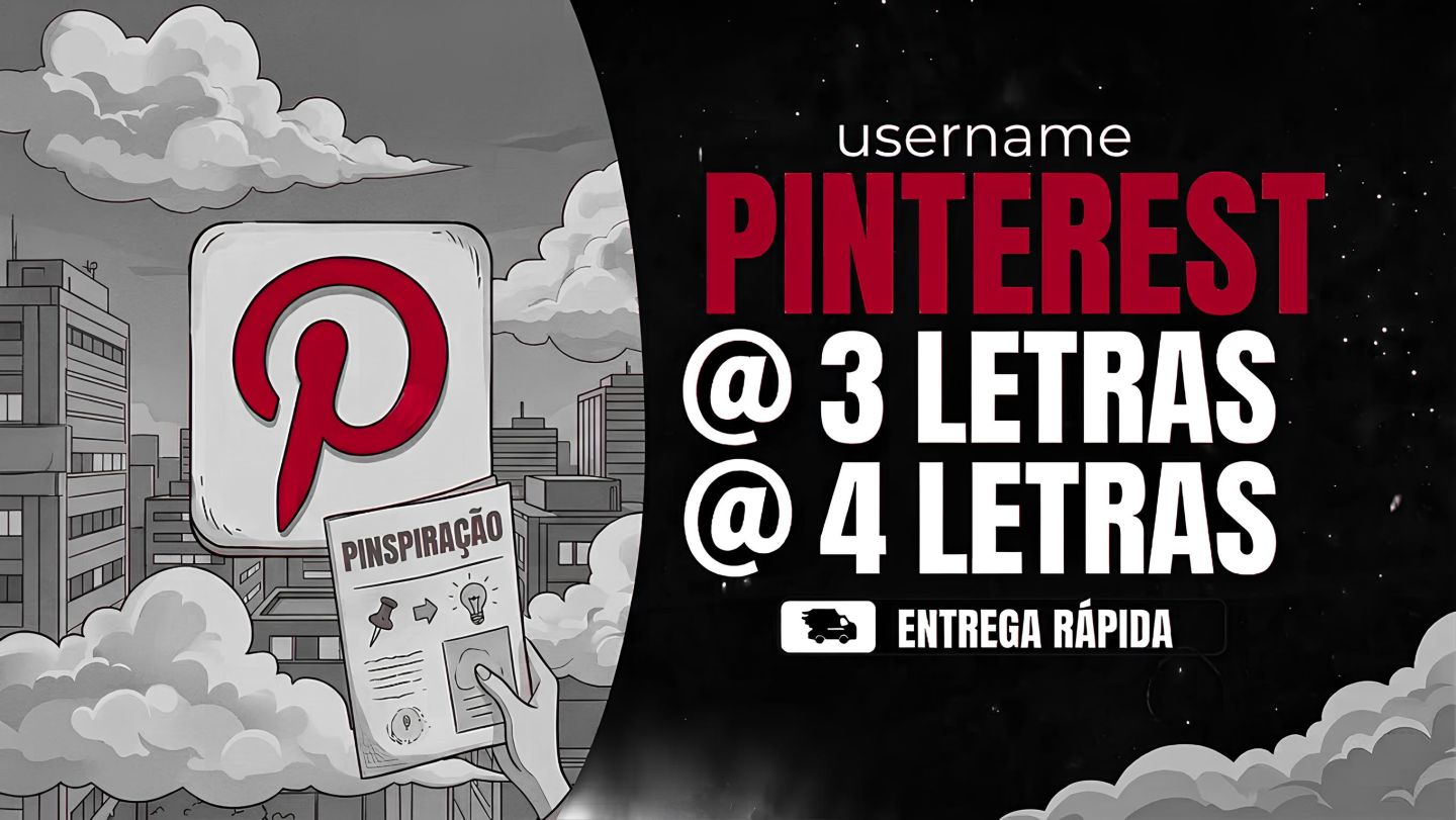 CONTA PINTEREST | USER 3 LETRAS, 4 LETRAS (USERNAMES: 3L, 4L, PALAVRAS)