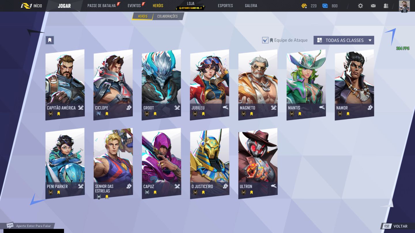 Conta Marvel Rivals - Capitão América Skin Lendária| Grão Mestre 2 | Full Acesso