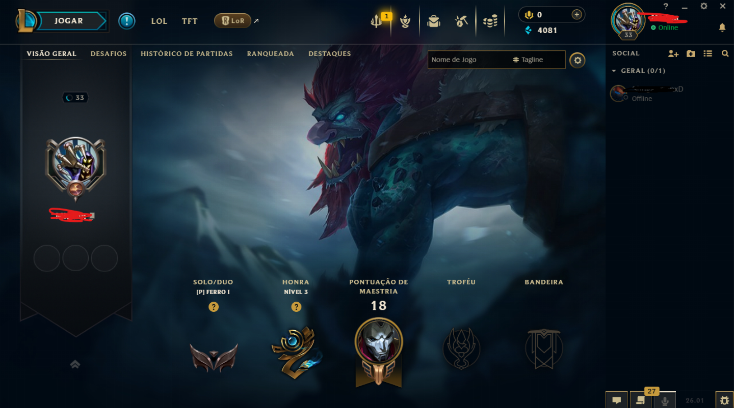 CONTAS ELOS LEAGUE OF LEGENDS EMAIL NÃO CONFIRMADO ABASTECIDO