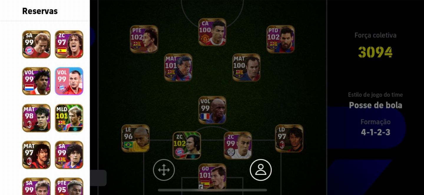 CONTA EFOOTBALL MUITO ANTIGA COM RONALDINHO