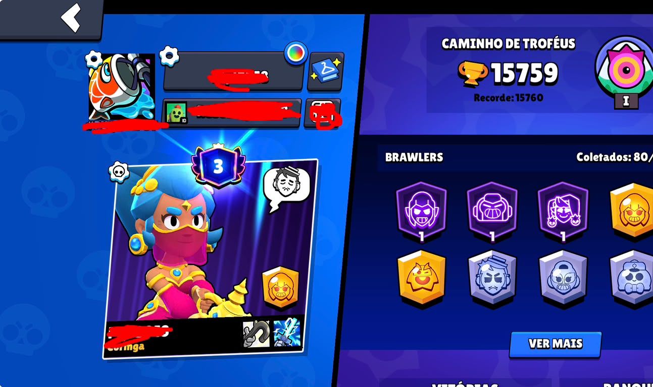CONTA DE BRAWL STARS 15.7K DE TROFEUS |80 BRAWLERS | 4 SKIN DE HIPER