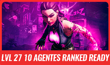 ( LVL 27 10 AGENTES ) Reyna Viper Yoru Skye ( SERVER BR - SEM ELO )
