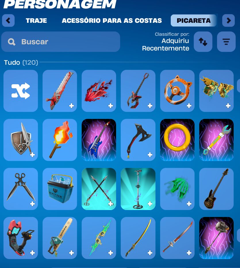 FORTNITE | 38 SKINS | 119 PICARETAS | 55 DANÇAS | 800 V-BUCKS