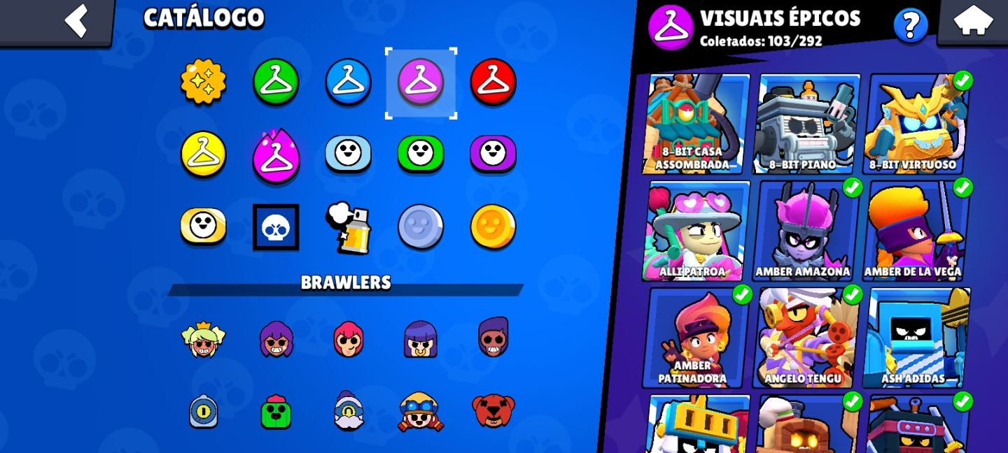 CONTA ENDGAME 53K+ TROFÉUS | 106/106 BRAWLERS (TODOS)/ MUITAS SKINS ÉPICAS RARA