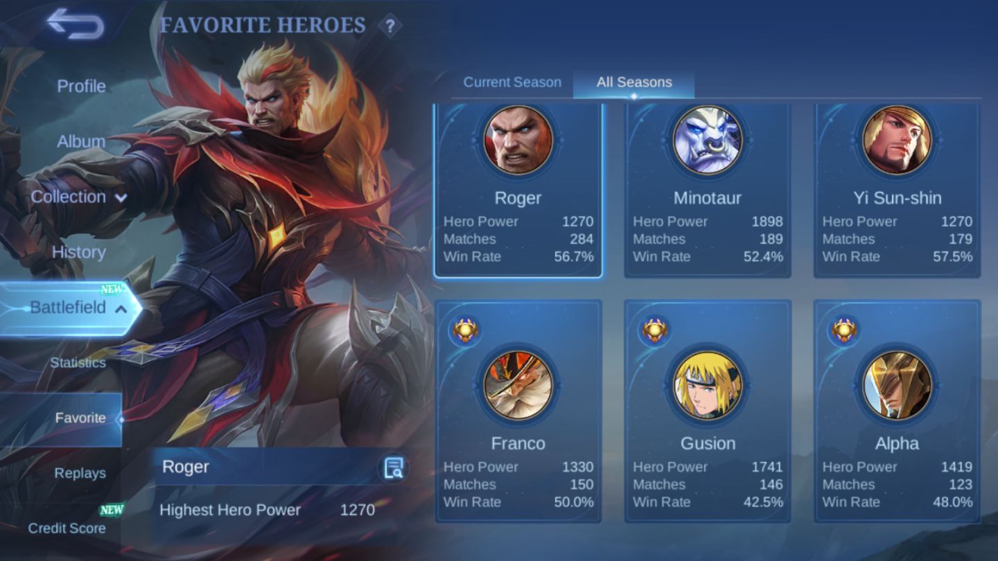 Conta Mobile Legends / MINATO Gusion / LUCKYBOX Martis / ZODIAC Minotaur