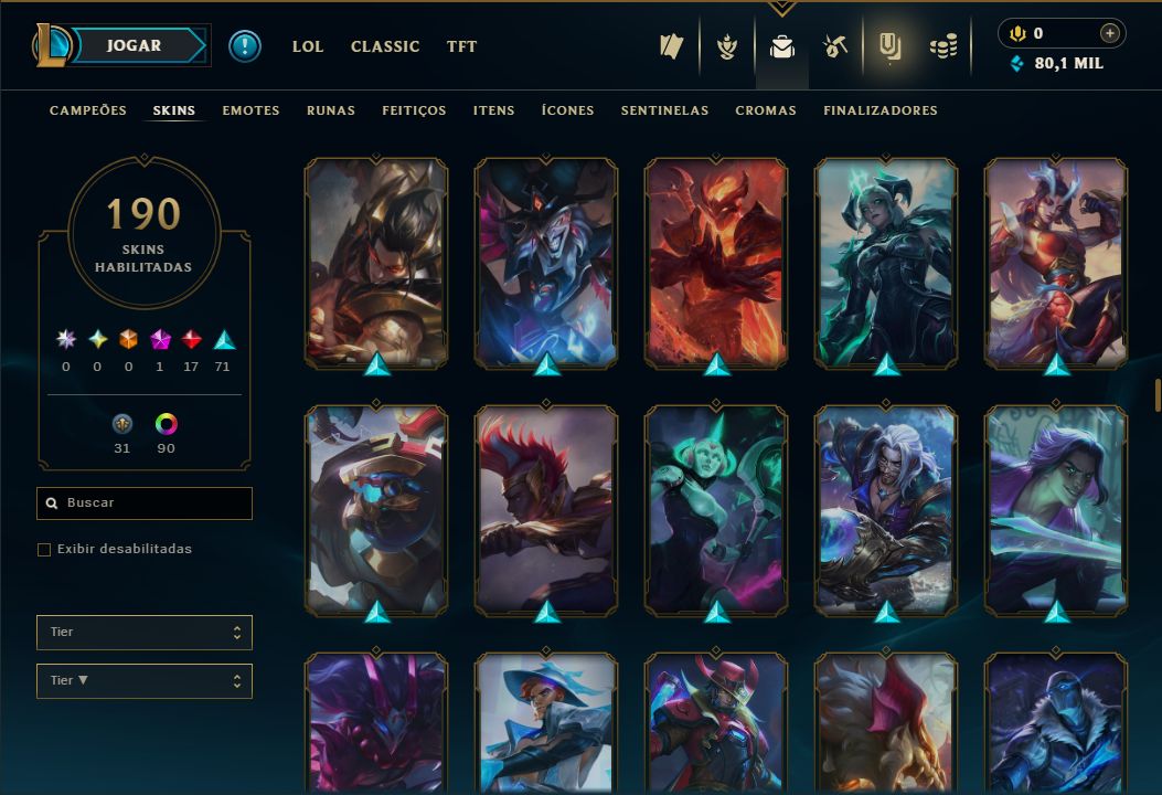 SKIN LENDÁRIA RIVEN EMISSÁRIA + [ CONTA COM 200 SKINS HABILITADAS ] + TROCA NICK