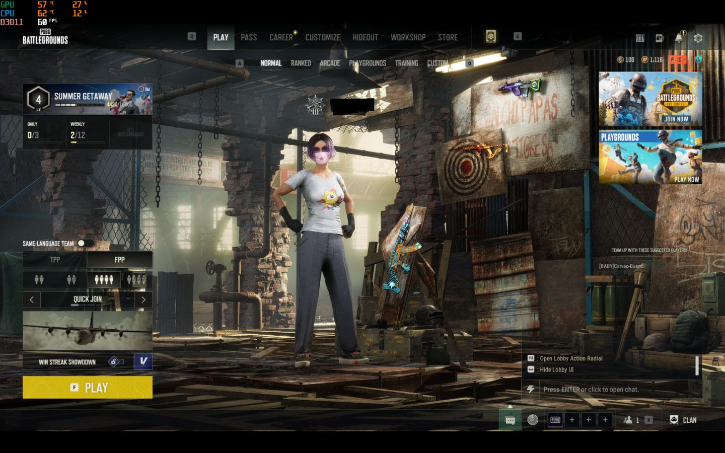 (CONTA PUBG ) BERYL DRAGÃO + CROMMA + AUG NEON + MINI14 NATAL
