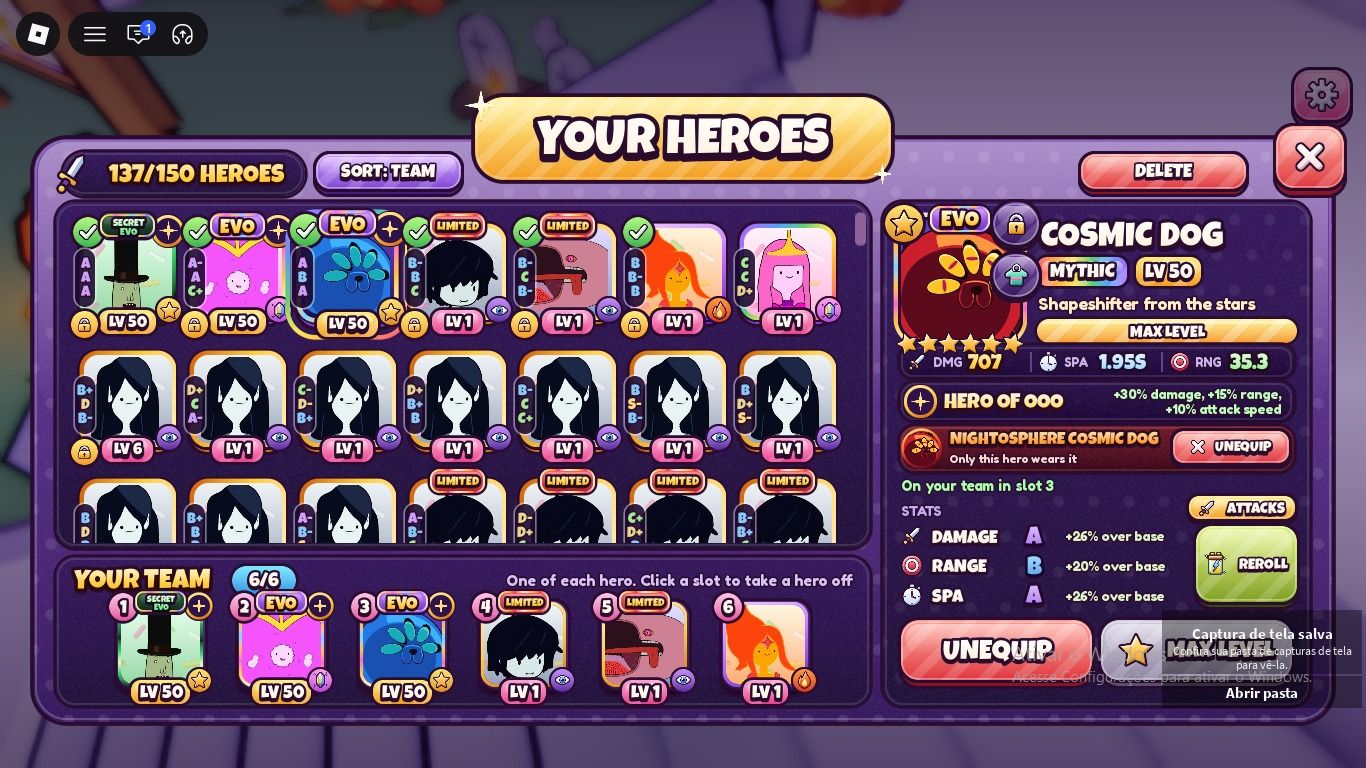 Conta Candy Kingdom Defense com Secreto e gamepass