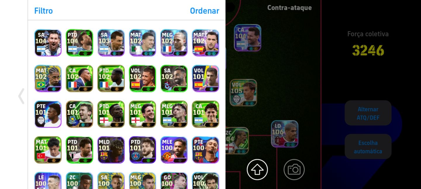 Conta de efootball com 10 jogadores de box pagas força do time 3246